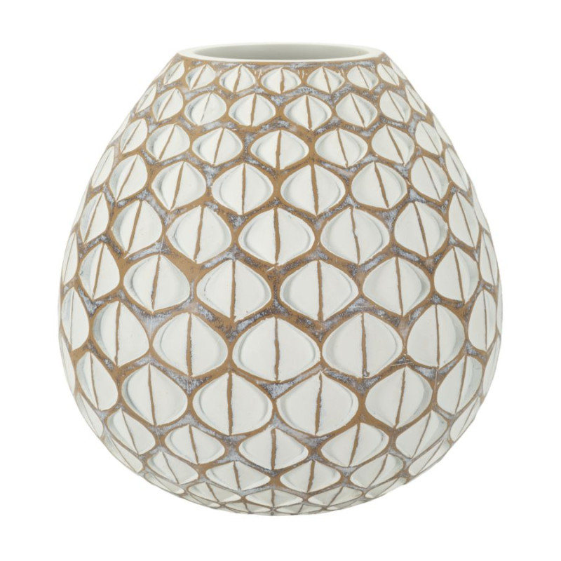 VASE EN RÉSINE TIBET CM Ø27X27