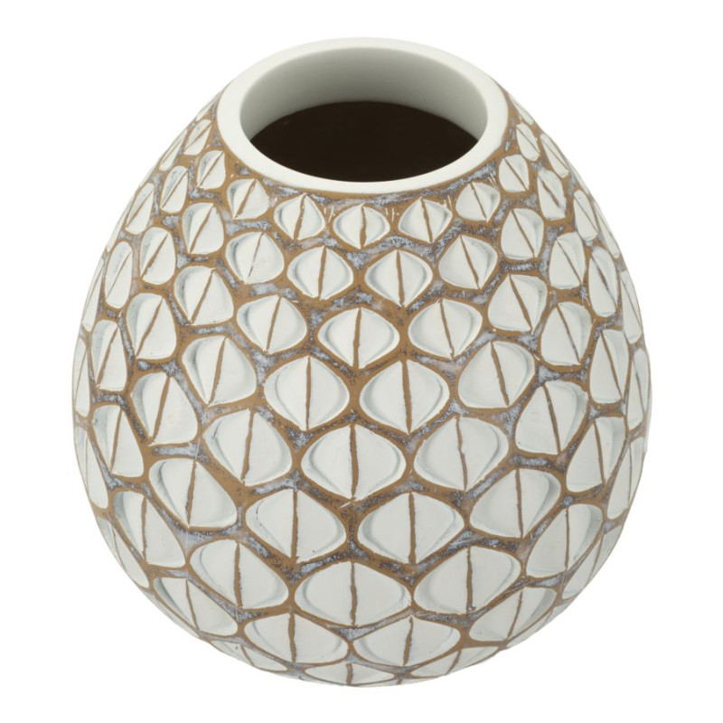 VASE EN RÉSINE TIBET CM Ø27X27