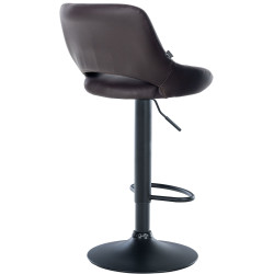 Tabouret de bar Milet simili cuir brun