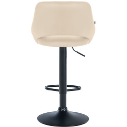 Tabouret de bar Milet simili cuir crème