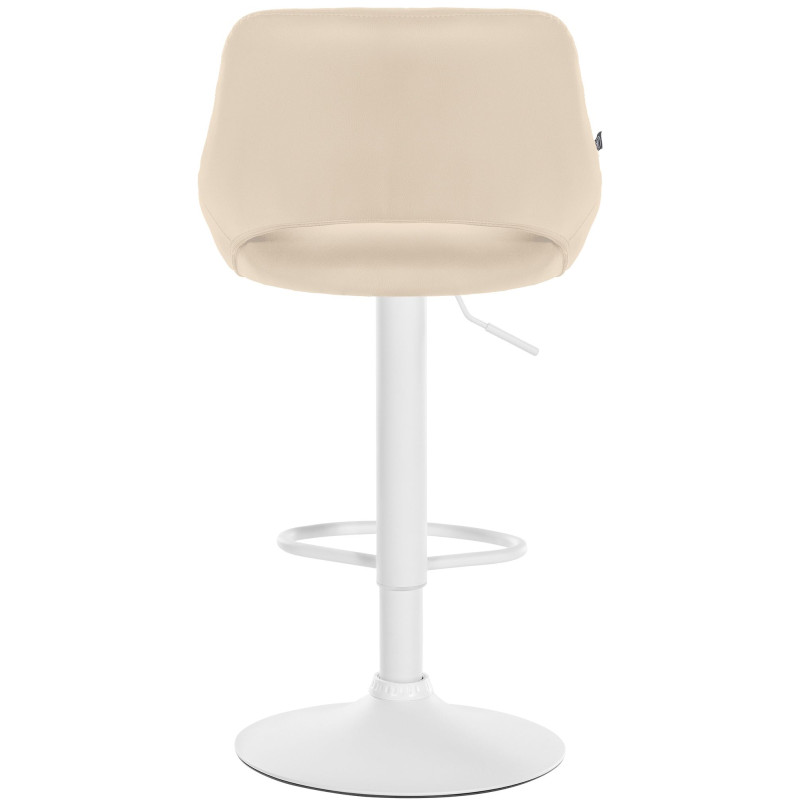 Tabouret de bar Milet en cuir artificiel crème