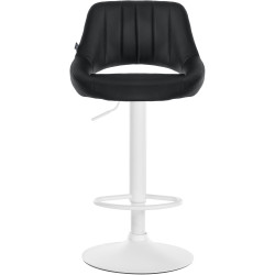 Tabouret de bar Milet en cuir artificiel noir
