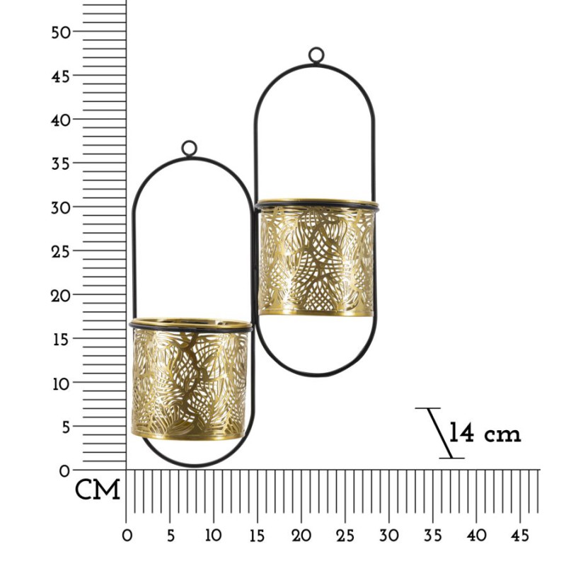 PORTE-VASE MURAL DOUBLE HONG CM 27X14X48