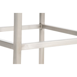 Set De 2 Taburetes Montreal ~ Altura 80 cm Acero inoxidable,Crema