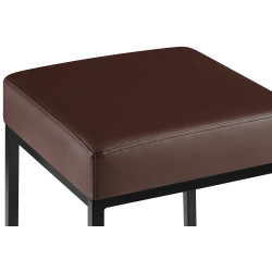 Set 2 sgabelli bar Montreal in similpelle nero,marrone