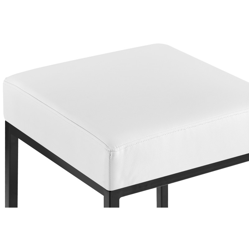 Set 2 sgabelli bar Montreal in similpelle nero,bianco