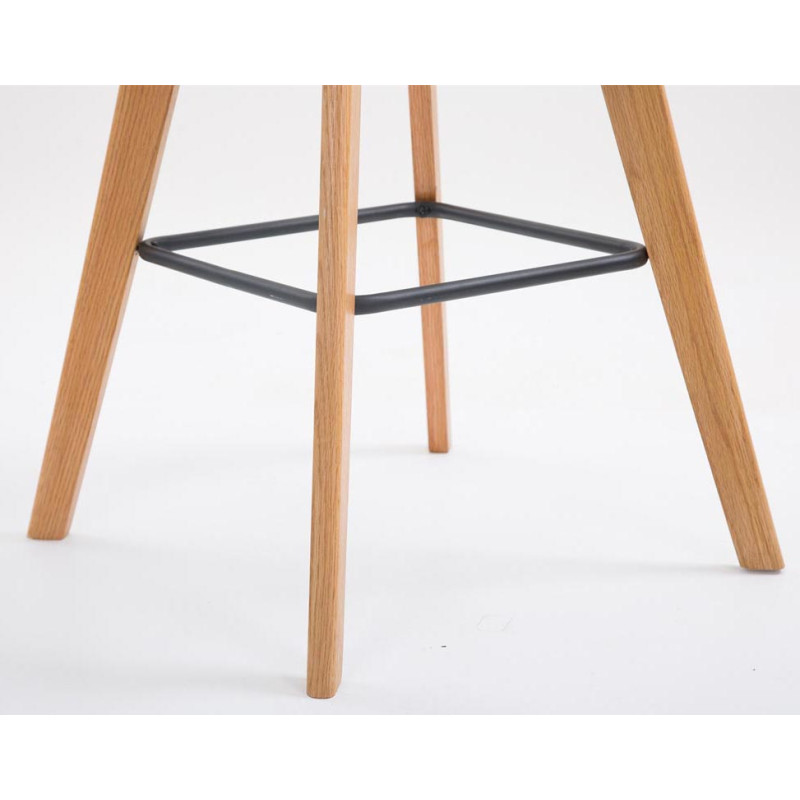 Ensemble de 2 tabourets de bar Metz en tissu naturel brun