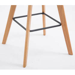 Lot de 2 tabourets de bar Metz tissu natura crème