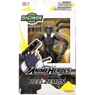 Figurine Anime Heroes Digimon Beelzemon 17 cm - BANDAI - Pistolets Berenjena - Enfant 4+ ans