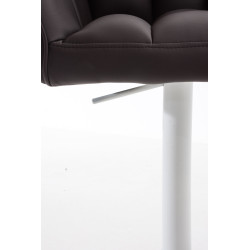 Set 2 sgabelli alti bar Damaso in similpelle marrone,bianco