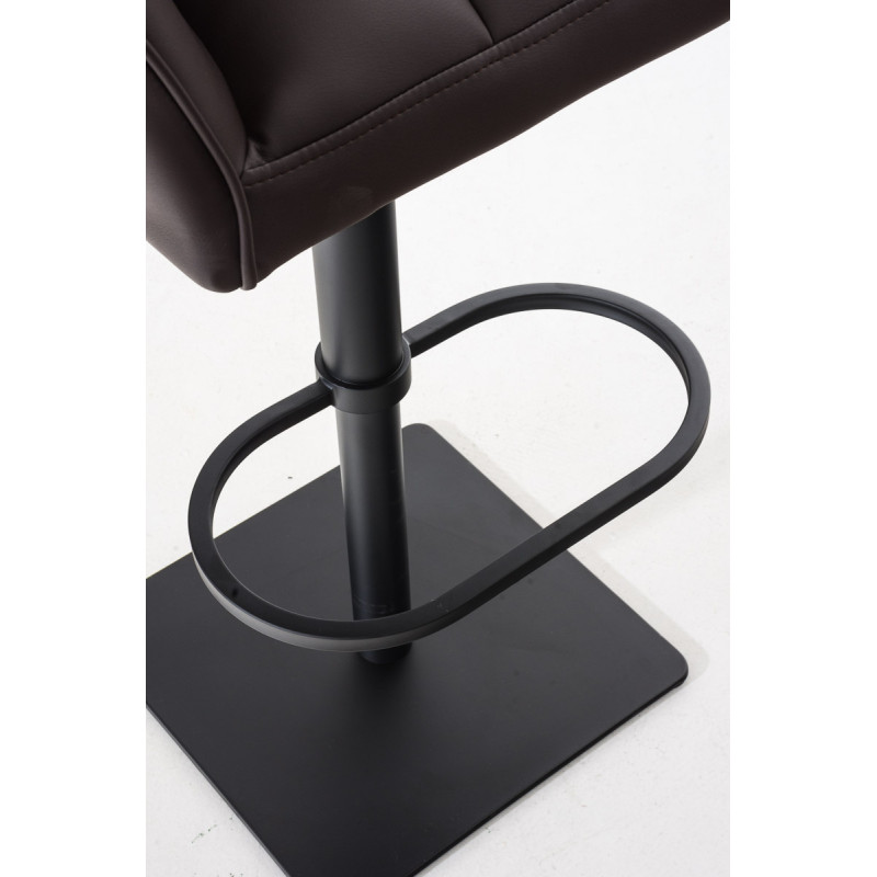 Set 2 sgabelli alti bar Damaso in similpelle marrone,nero