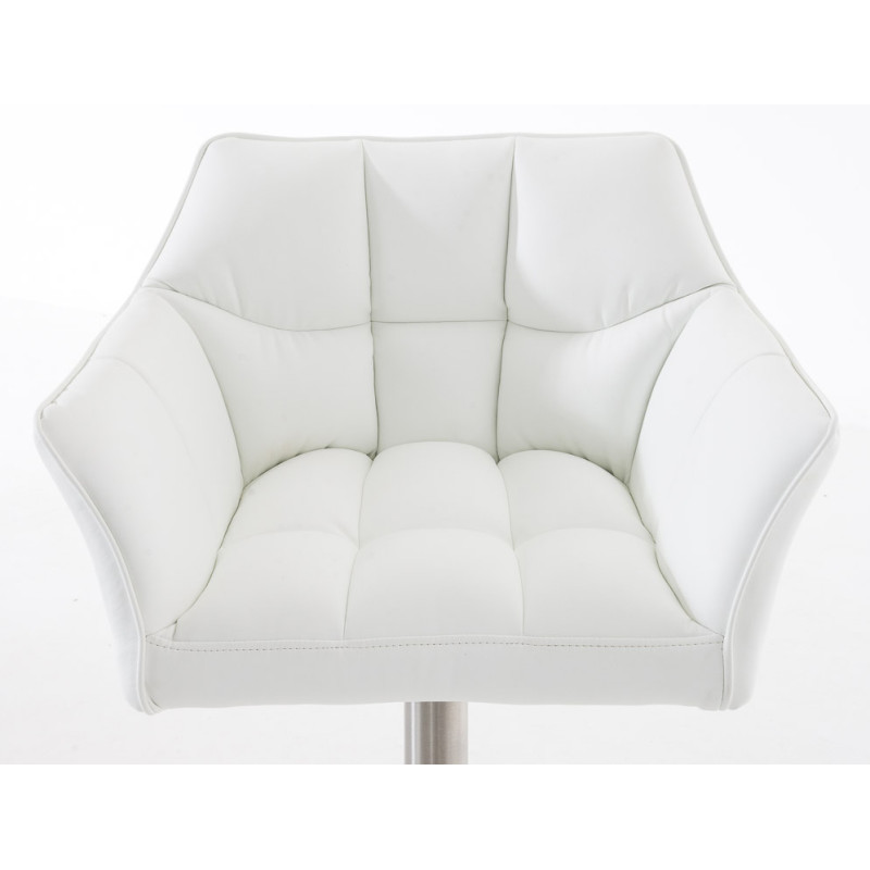 Set De 2 Taburetes De Bar Damaso Blanco,Acero inoxidable