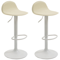 Lot de 2 tabourets de bar Lana V2 blanc
