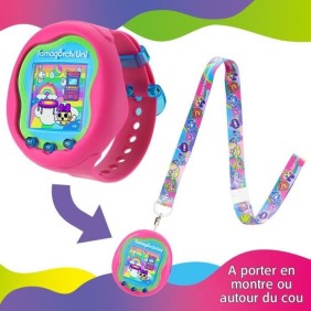 Tamagotchi Uni - Bandai - Modele Rose - Animal de compagnie virtuel connecté avec bracelet montre