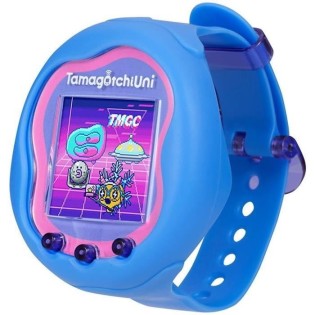 BANDAI - Tamagotchi Uni - Tamagotchi connecté avec bracelet montre - Animal de compagnie virtuel - Modele Bleu - 43353