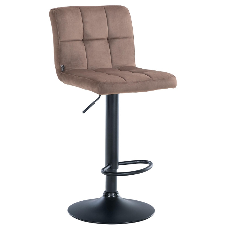 Tabouret de bar Pérou en velours brun