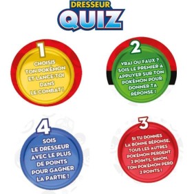 Bandai - Pokémon - Dresseur Quiz - Quiz connaissances 100% Pokémon - Jeu électronique interactif - parle français