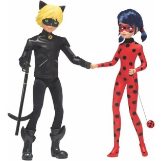 Pack de 2 Poupées mannequin 26 cm Miraculous Ladybug - Revivez les aventures de Ladybug et Chat Noir