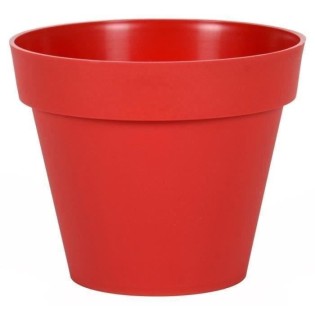 EDA Pot de fleur rond Toscane - Ш 30 x H 26 cm - 10 L - Rouge rubis