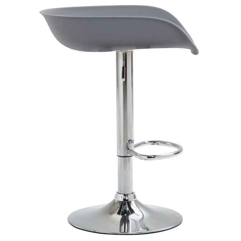 Lot de 4 tabourets de bar Anaheim en plastique chromé
