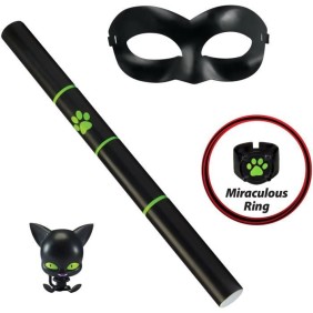 BANDAI - Miraculous Set de transformation - Chat Noir - Accessoire Magique - Bijou Magique - Kwami