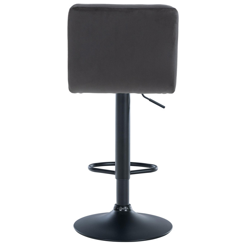 Tabouret de bar Pérou en velours noir