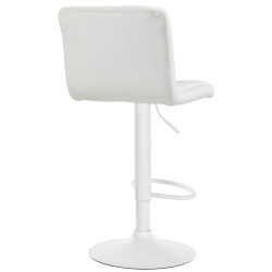 Tabouret de bar en velours du Pérou crème