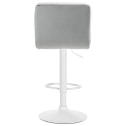 Tabouret de bar en velours du Pérou gris