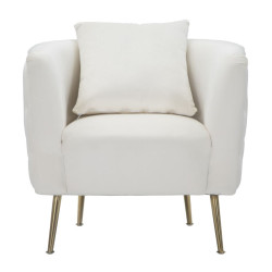 Poltrona Bucarest Crema – Luminosità delicata e raffinatezza suprema (76×74×73 cm)
