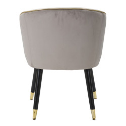 Cadeira Paris Cinza/Dourado – Contraste subtil para uma elegância urbana (62×58×78 cm)

