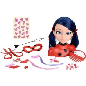 Tete a coiffer Miraculous Ladybug - BANDAI - Rouge - Licence Miraculous - Pour enfant a partir de 4 ans