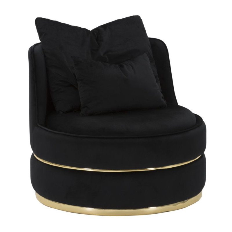 Poltrona Paris Space Nero/Oro – Prestigio assoluto in nero e oro (Ø 84×72 cm)