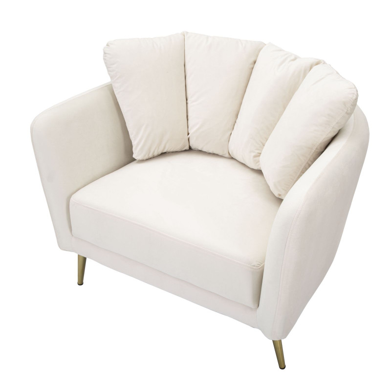 Cadeira Kiev Creme – Elegância discreta com linhas elegantes (88×77×74 cm)
