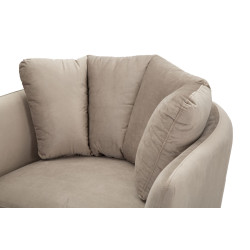 Fauteuil Kiev Gris – Modernité douce au charme neutre (88×77×74 cm)