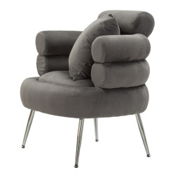 Poltrona Silvery Plus – Effetto specchio per un glamour deciso (78×68×85 cm)
