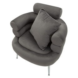 Poltrona Silvery Plus – Effetto specchio per un glamour deciso (78×68×85 cm)
