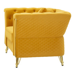Fauteuil Emy Moutarde – Audace solaire et confort raffiné (104×83×76 cm)
