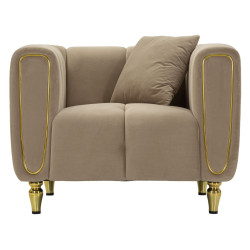 Fauteuil Alma Gris – Sobriété chic et allure moderne (97x81x71 cm)
