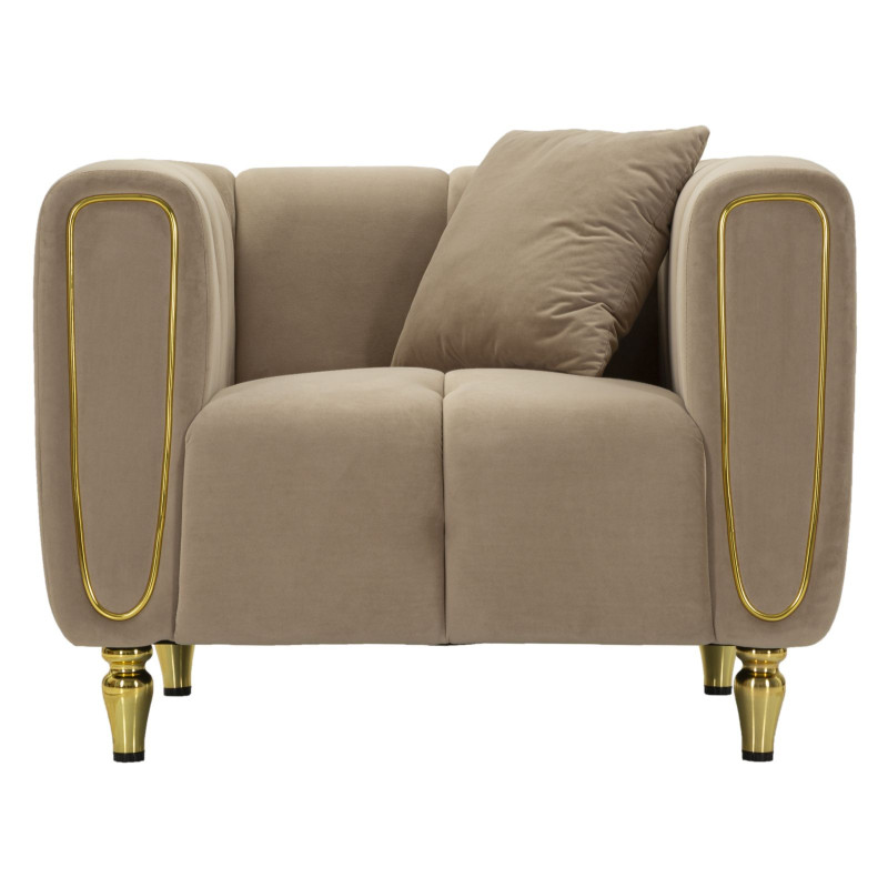 Fauteuil Alma Gris – Sobriété chic et allure moderne (97x81x71 cm)

