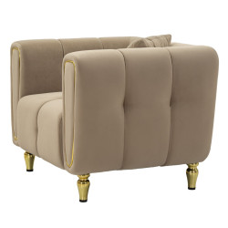 Fauteuil Alma Gris – Sobriété chic et allure moderne (97x81x71 cm)
