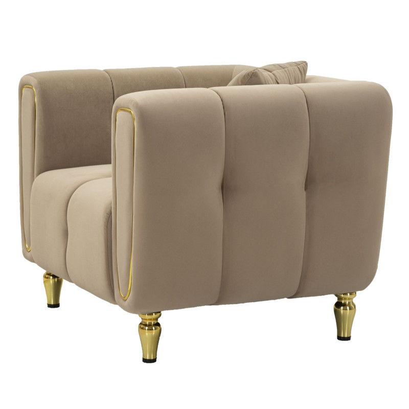 Fauteuil Alma Gris – Sobriété chic et allure moderne (97x81x71 cm)
