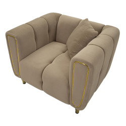 Fauteuil Alma Gris – Sobriété chic et allure moderne (97x81x71 cm)
