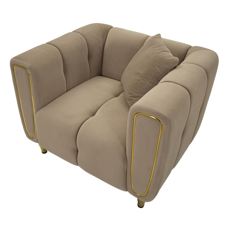 Fauteuil Alma Gris – Sobriété chic et allure moderne (97x81x71 cm)
