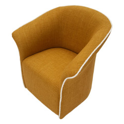Sedia Girevole Siena Senape – Tocco Contemporaneo in Giallo Senape (83,5×66×80 cm – Altezza Seduta 42 cm)
