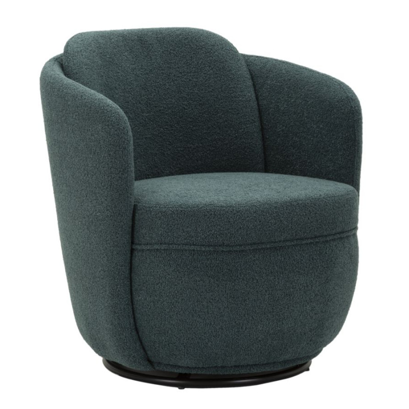 Fauteuil pivotant Torino Ottanio – Modernité affirmée en bleu intense (70x72x75 cm – hauteur d'assise 44,5 cm)
