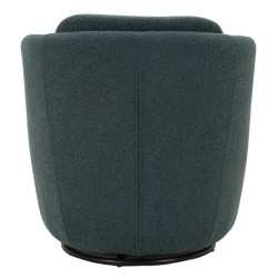 Fauteuil pivotant Torino Ottanio – Modernité affirmée en bleu intense (70x72x75 cm – hauteur d'assise 44,5 cm)

