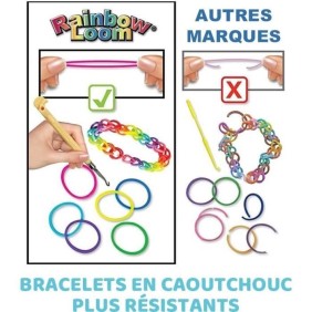 Rainbow Loom Original - Bandai - Métier a tisser avec 600 élastiques - CD00001