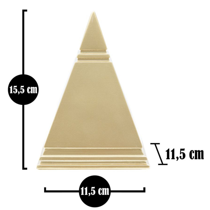 Pyramide dorée cm 11,5 x 11,5 x 15,5