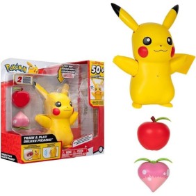 Figurine miniature - BANDAI - Pokémon Pikachu interactif et ses accessoires - Jouet avec lumieres, sons et mouvements - JW3330