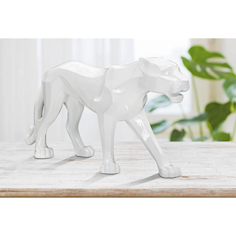 Panthère Blanche Foudroyante, Souveraine des Ombres – CM 70X18X32,5